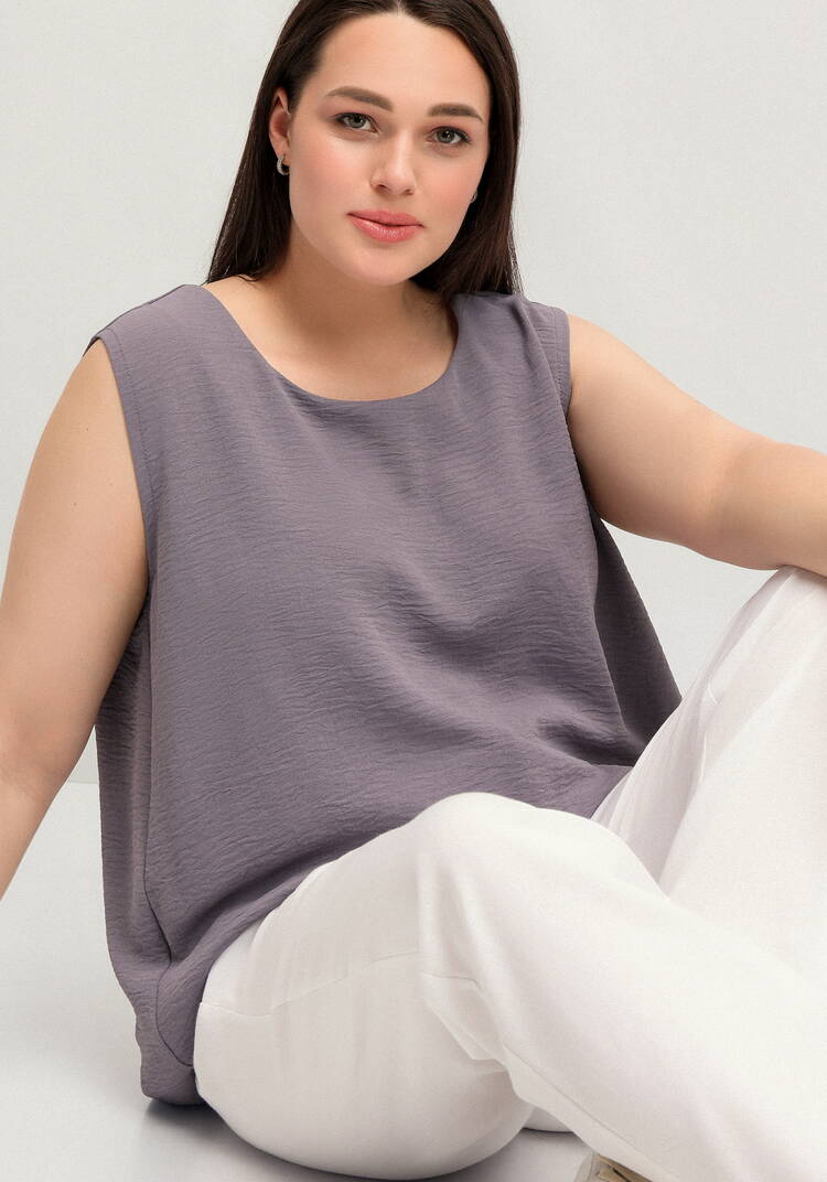 Топ свободного кроя с круглым вырезом шир.  750, рис. 7