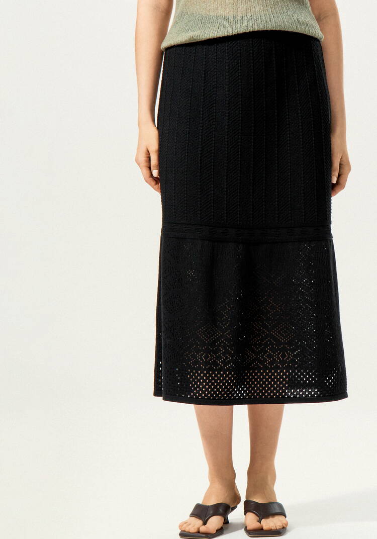 Юбка А-силуэта с каскадным рисунком шир.  750, рис. 12