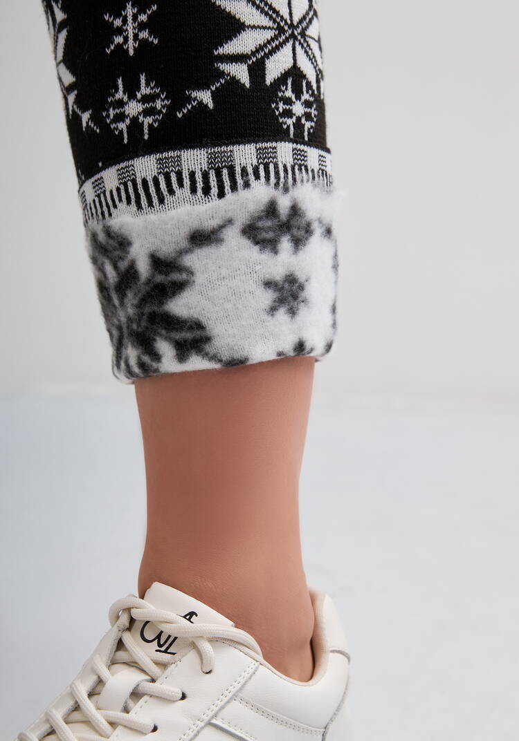 Лосины с принтом утепленные на меху шир.  750, рис. 24