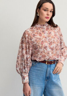 Блуза легкая с цветочным принтом