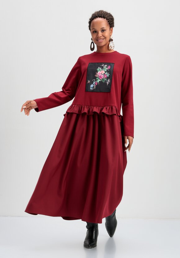 Платье с рисунком 3D шир.  580, рис. 9