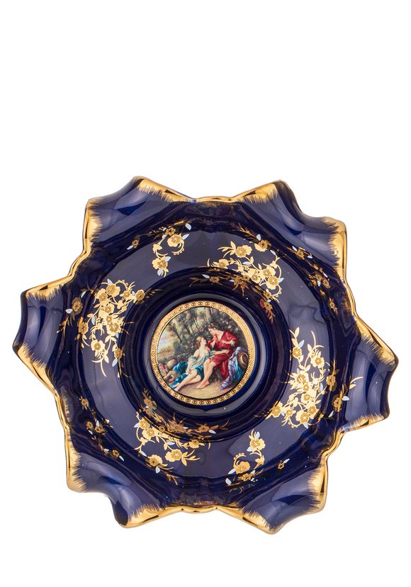 Ваза на ножке Влюблённая пара, кобальт шир.  580, рис. 2