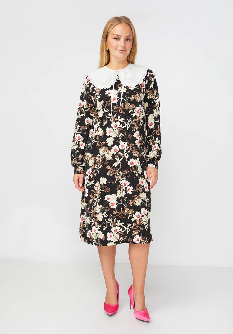 Платье принтованное со съемным воротником шир.  750, рис. 25