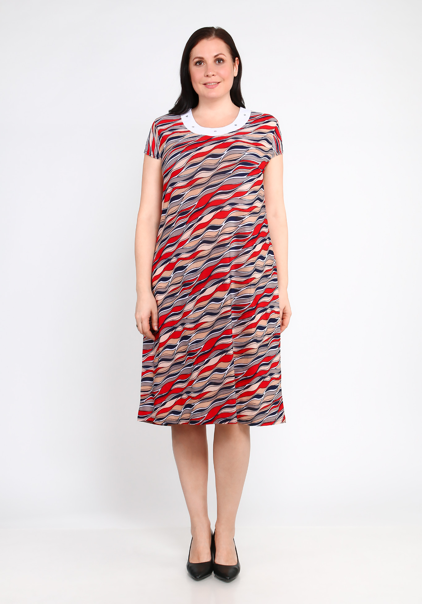 Платье "Рейна", размер 50, цвет красный - фото 1