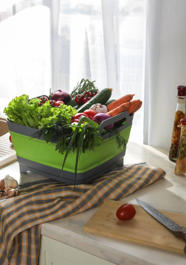 Складная корзина-раковина со сливом шир.  750, рис. 7