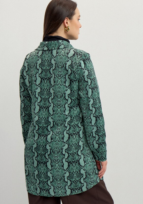 Рубашка удлинённая с анималистичным принтом шир.  580, рис. 15