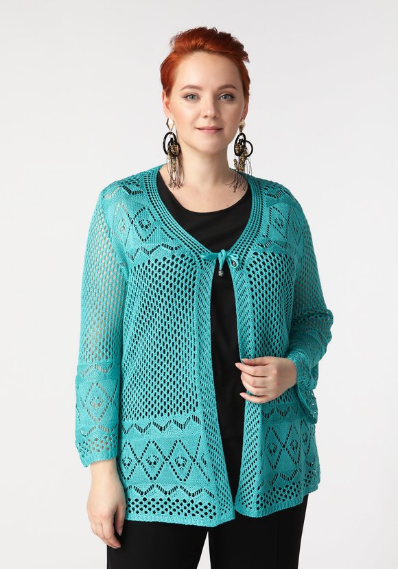Кардиган Ажурное сочетание шир.  580, рис. 24