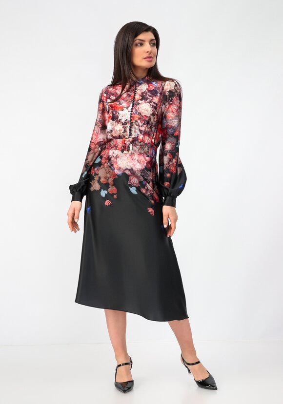 Платье с градиентным цветным рисунком шир.  580, рис. 19