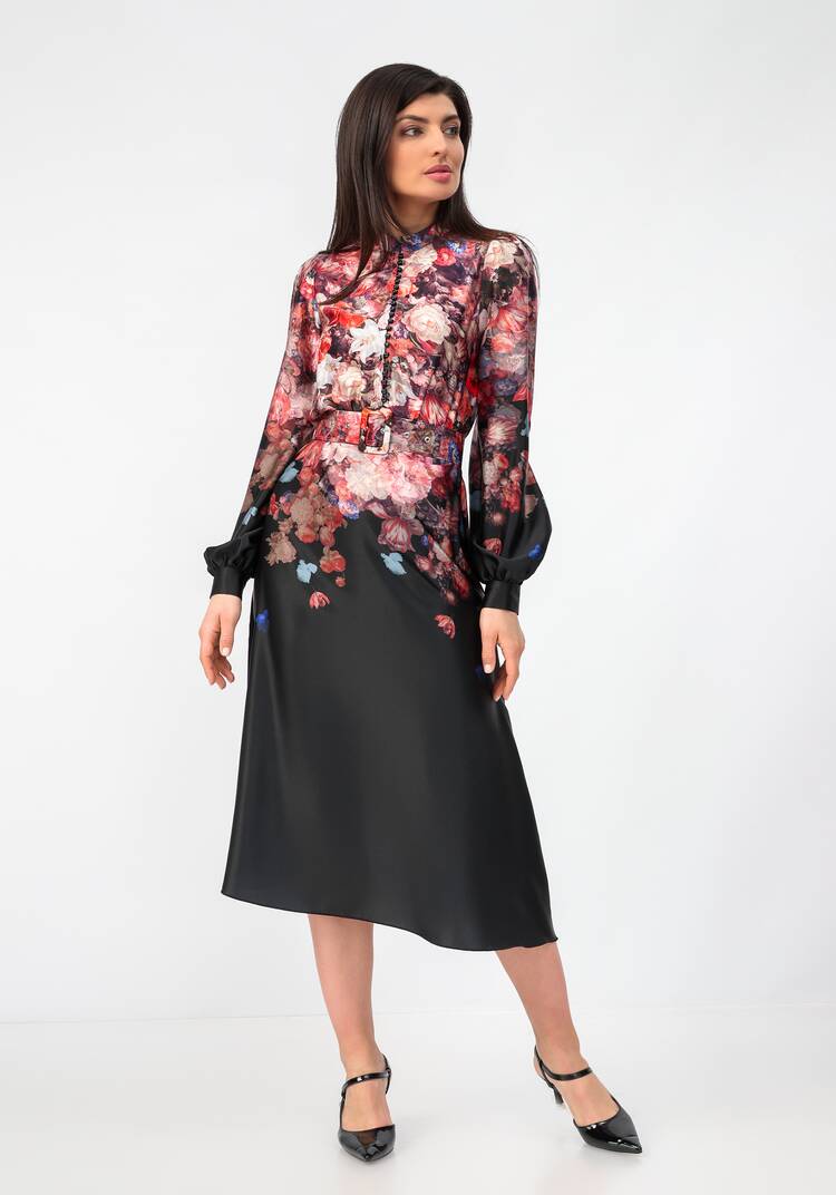 Платье с градиентным цветным рисунком шир.  750, рис. 19