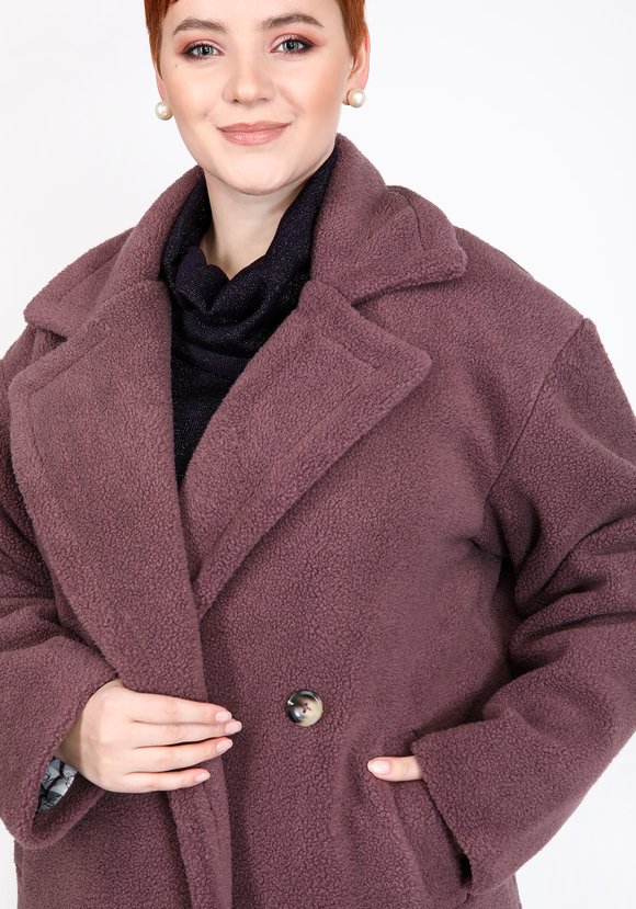 Шуба из эко-меха тедди шир.  580, рис. 16