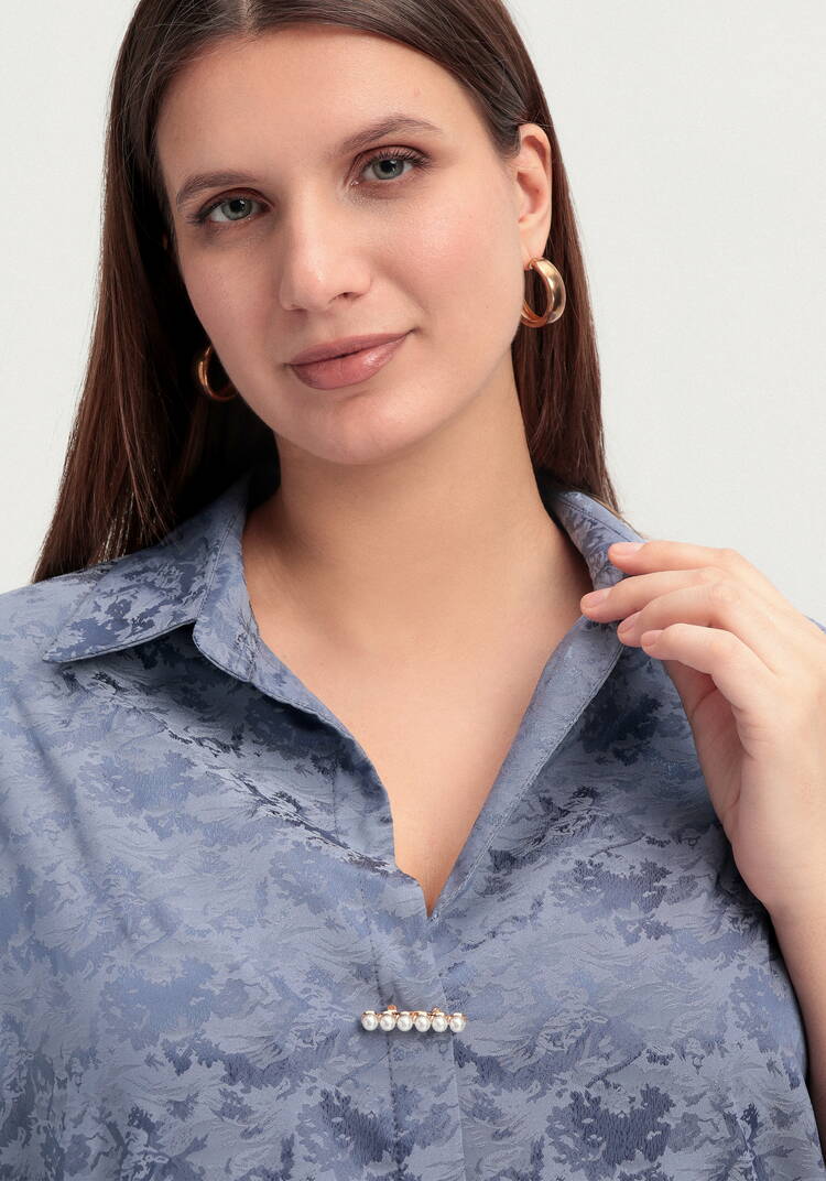 Блуза из шелка с рисунком шир.  750, рис. 5