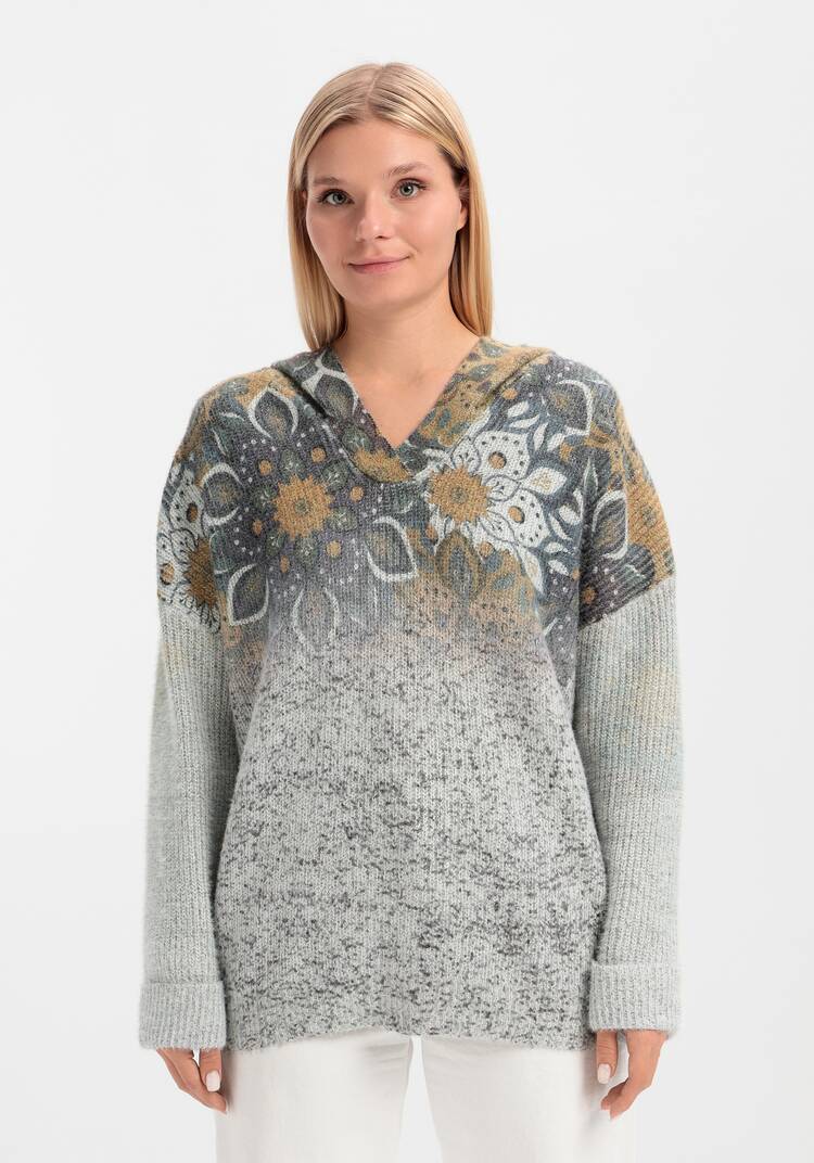 Джемпер Цветочное наслаждение шир.  750, рис. 4