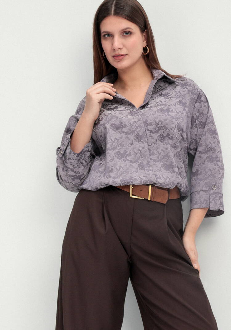 Блуза из шелка с рисунком шир.  750, рис. 16