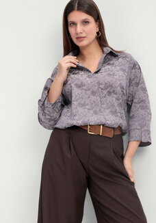 Блуза из шелка с рисунком