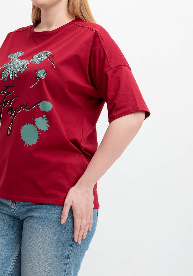 Футболка с принтом и рукавом 3/4 шир.  750, рис. 37