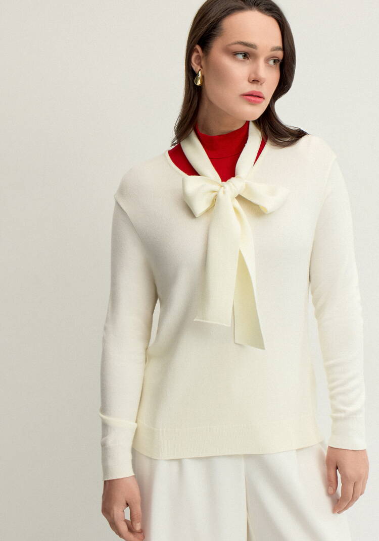 Джемпер со съемным бантом шир.  750, рис. 4