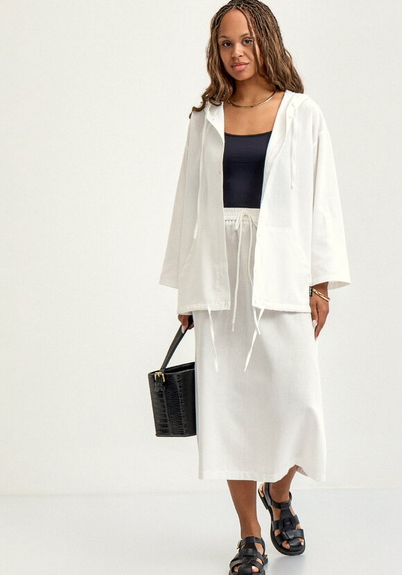 Пыльник изо льна с капюшоном шир.  580, рис. 16