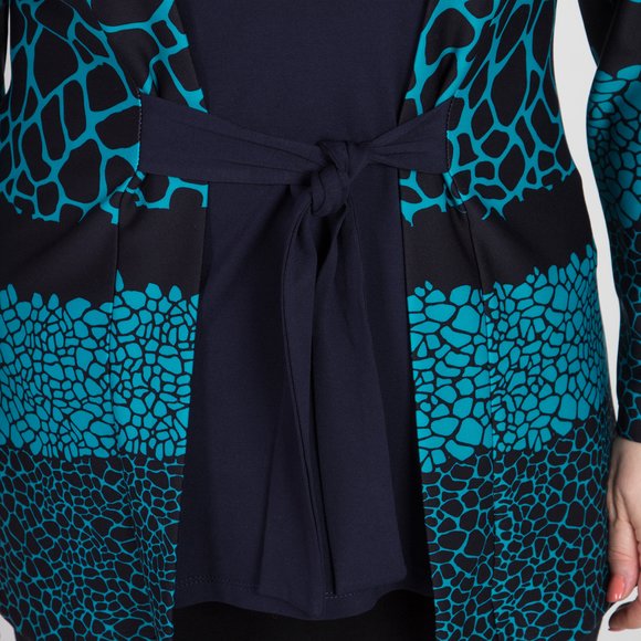 Блуза с эффектом двойки и монохромным принтом шир.  580, рис. 11