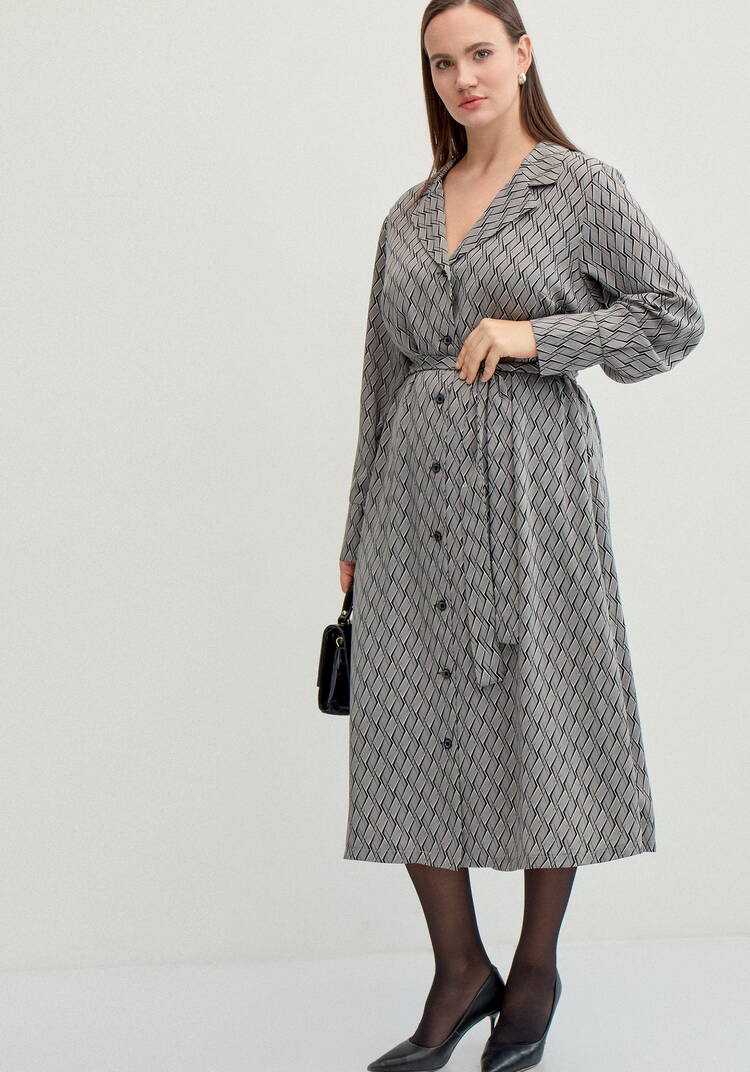 Платье рубашка с отложным воротником шир.  750, рис. 14