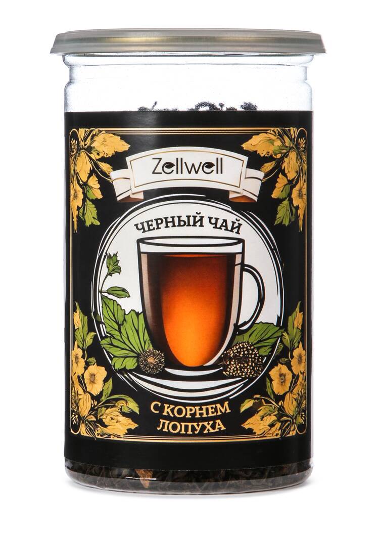 Черный чай с корнем лопуха шир.  750, рис. 1