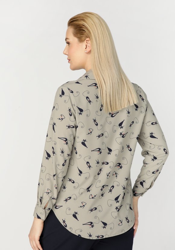 Рубашка женская с принтом шир.  580, рис. 6