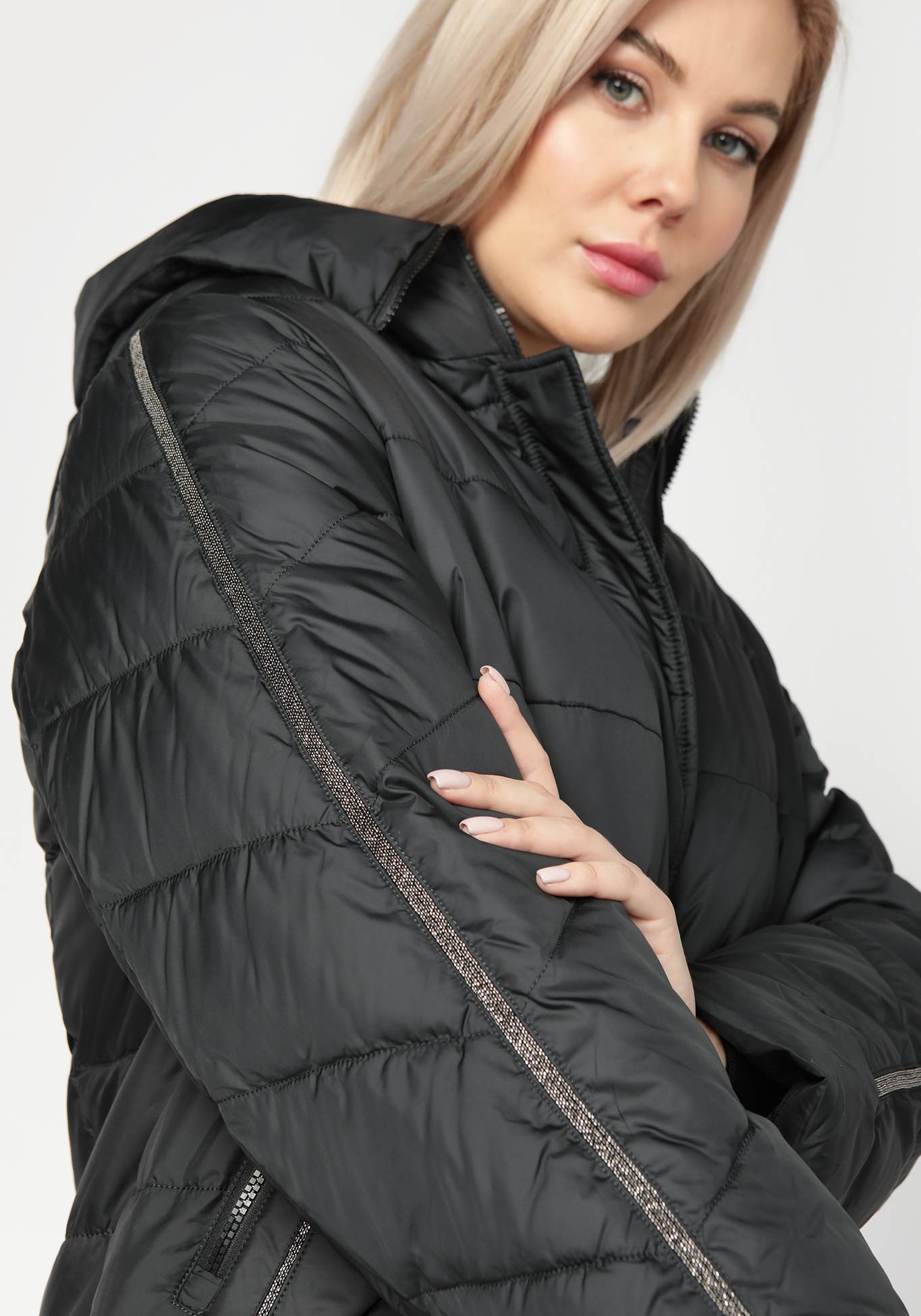 Куртка женская "Изабелла" Averi, размер 46, цвет черный - фото 4