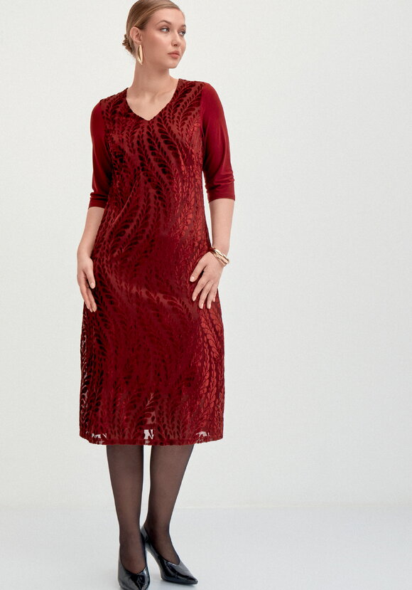 Платье из панбархата и трикотажа шир.  580, рис. 2