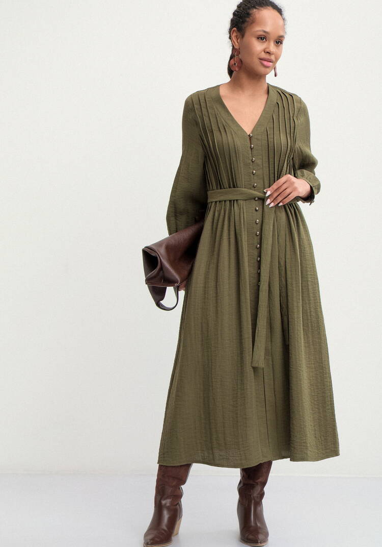 Платье с пуговицами по планке Эмили шир.  750, рис. 7