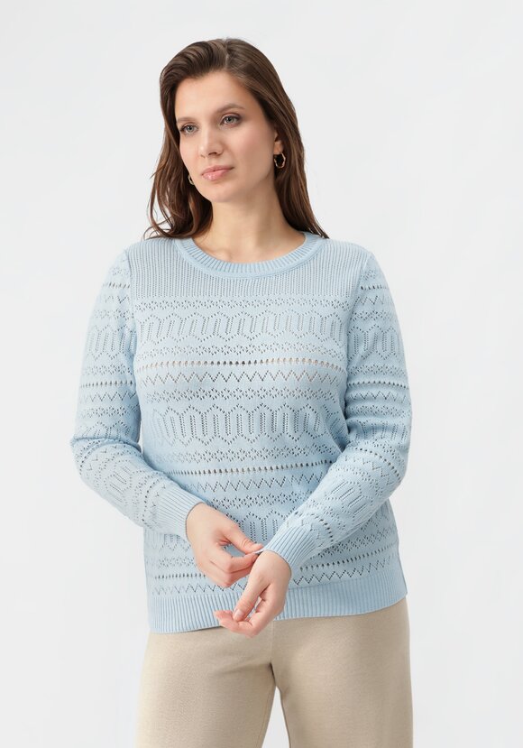 Джемпер с ажурным принтом шир.  580, рис. 14