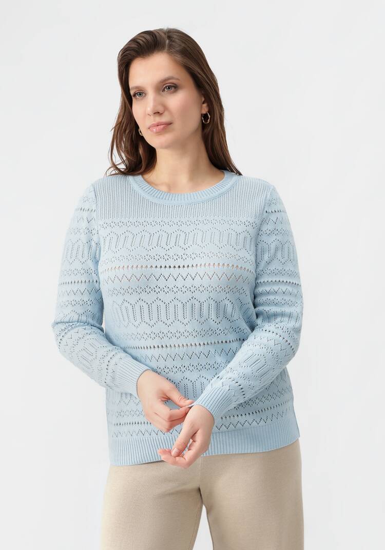 Джемпер с ажурным принтом шир.  750, рис. 14