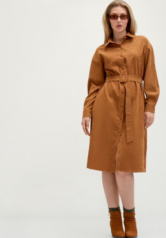 Платье-рубашка с отложным воротом шир.  580, рис. 18