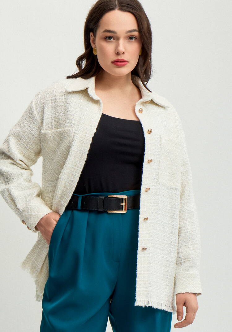 Брюки прямого кроя из костюмной ткани шир.  750, рис. 21