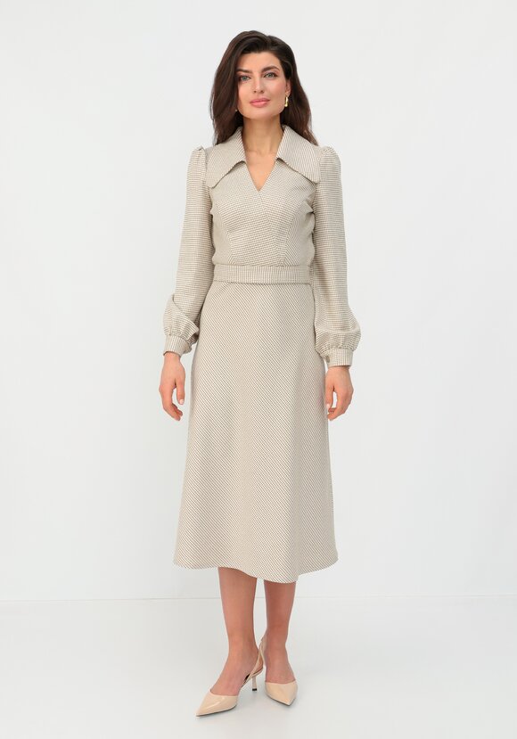 Платье с воротником свободного кроя шир.  580, рис. 8