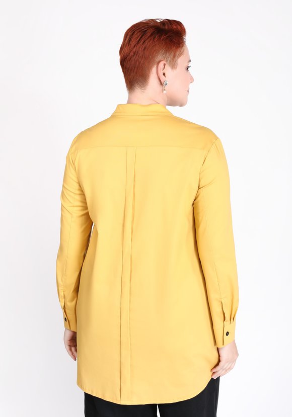 Блуза на пуговицах с воротником-стойкой шир.  580, рис. 8