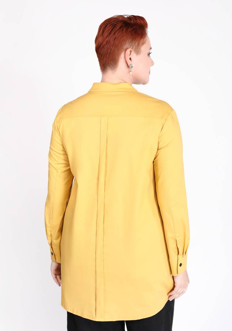 Блуза на пуговицах с воротником-стойкой шир.  750, рис. 8