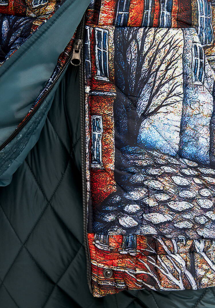 Куртка с принтом Городской пейзаж шир.  750, рис. 15