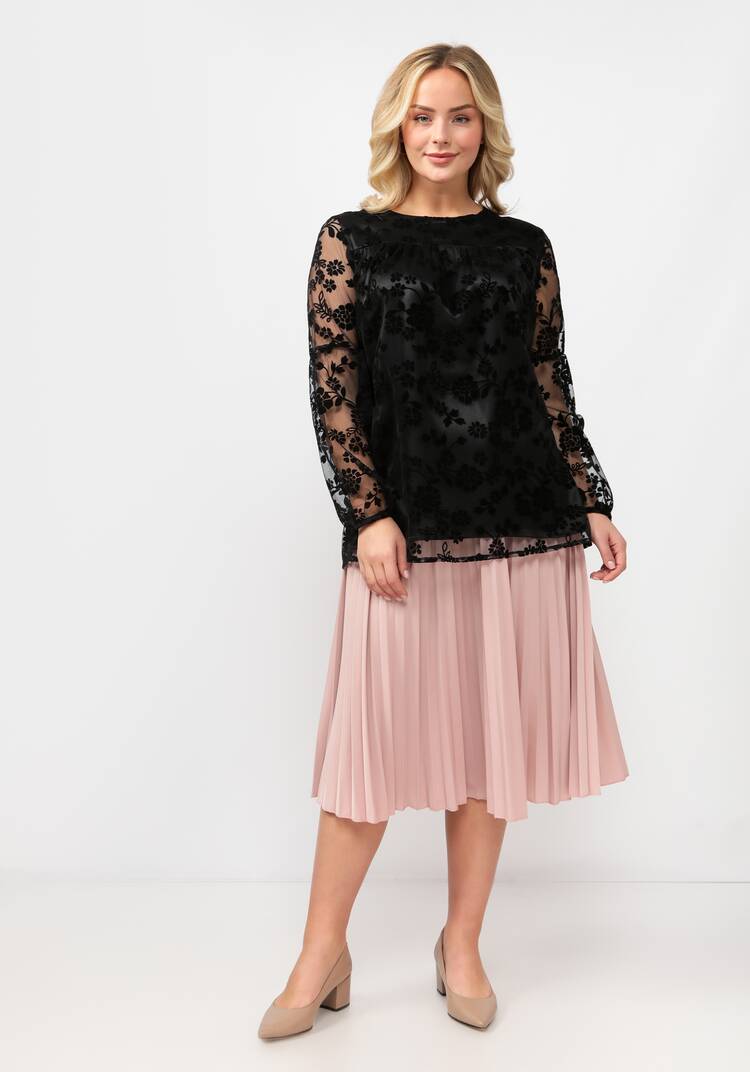 Блуза с шитьем на сетке шир.  750, рис. 9