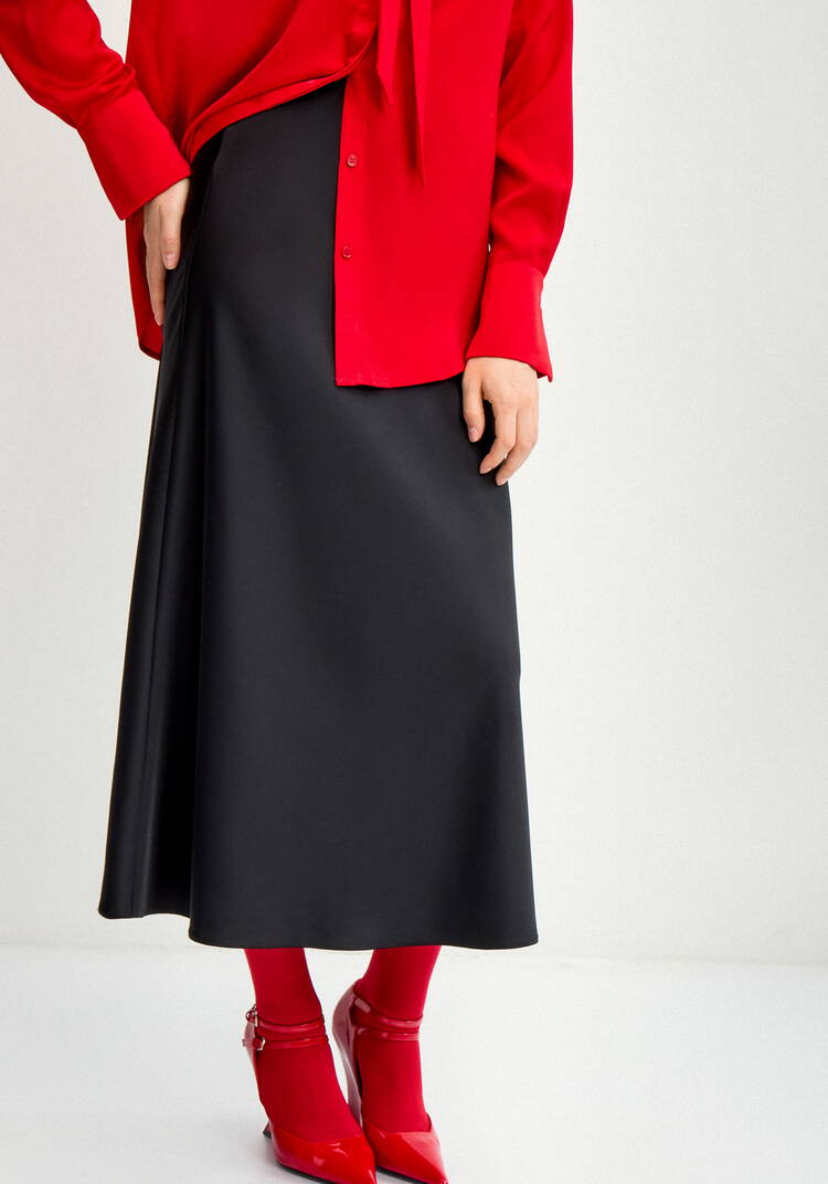 Юбка шелковая А-образного кроя шир.  750, рис. 10