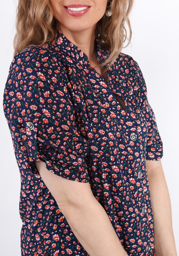 Блуза-рубашка Аленький цветочек шир.  580, рис. 6