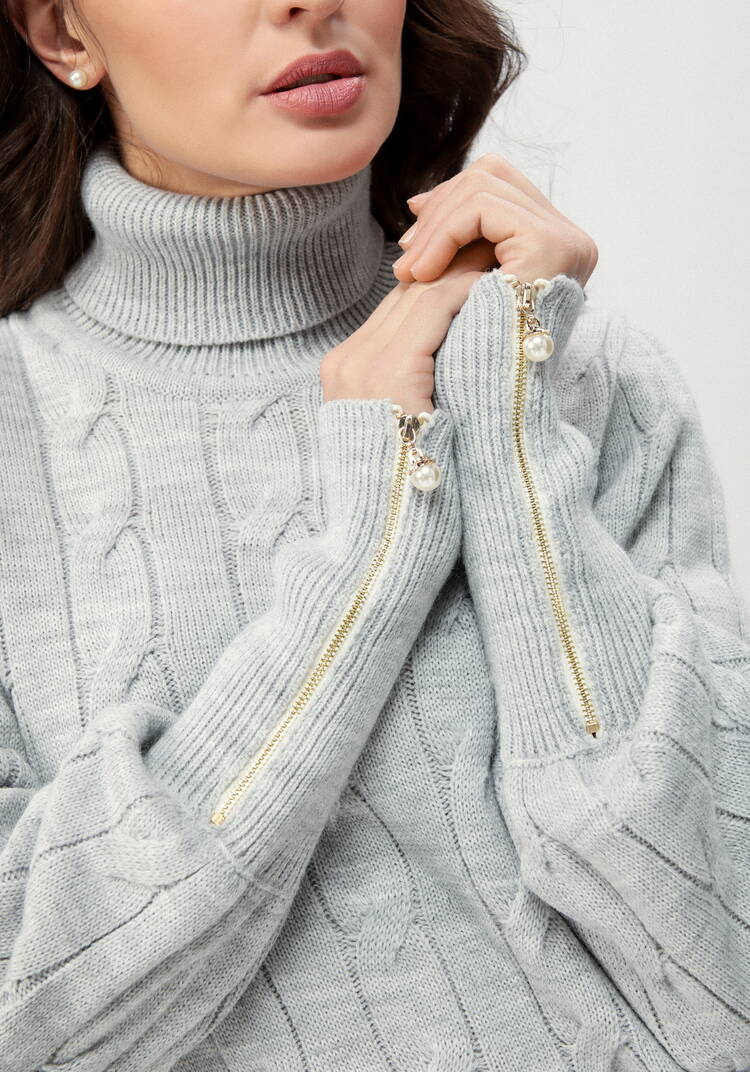 Джемпер с молниями на рукавах шир.  750, рис. 5