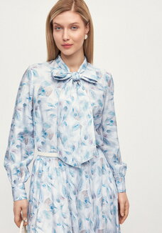 Блуза с бантом по вороту Эмма