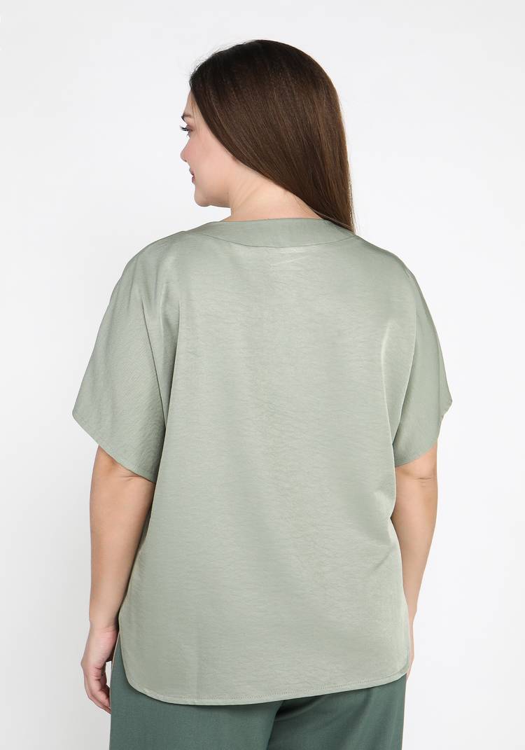 Блуза однотонная с рукавом-кимоно шир.  750, рис. 3