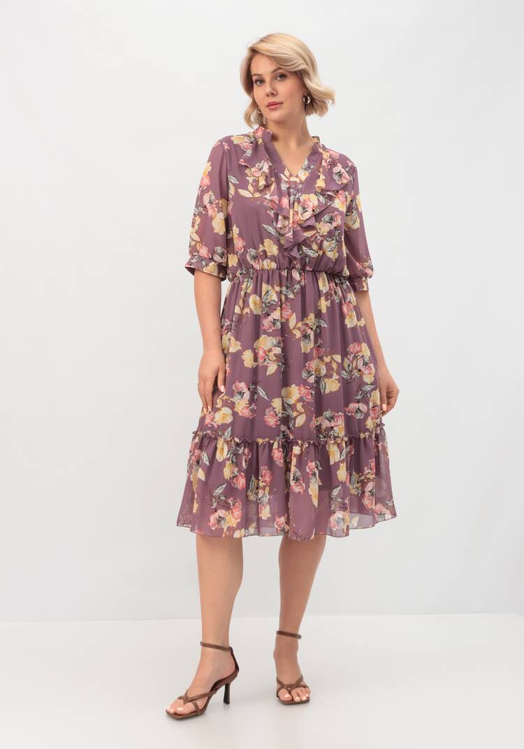 Платье с воланом по горловине шир.  750, рис. 8