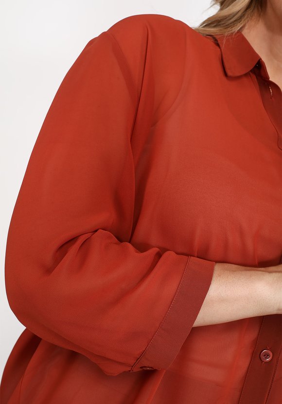 Блуза шифоновая с длинными рукавами шир.  580, рис. 4