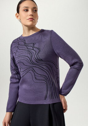 Джемпер с абстрактным рисунком Волны