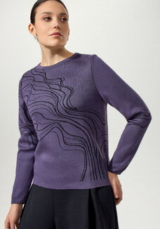 Джемпер с абстрактным рисунком Волны