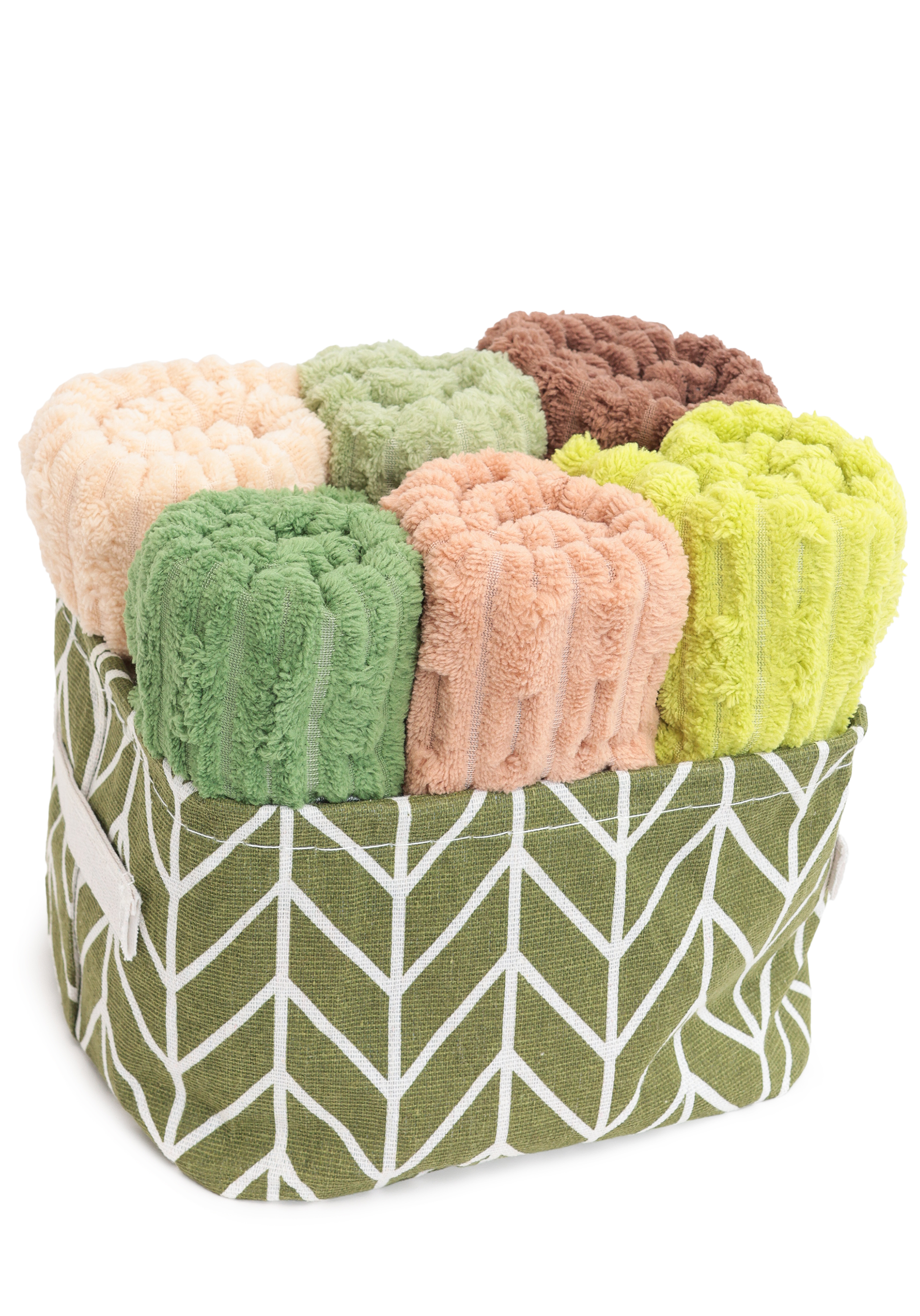 Полотенца в корзинке, 6 шт.