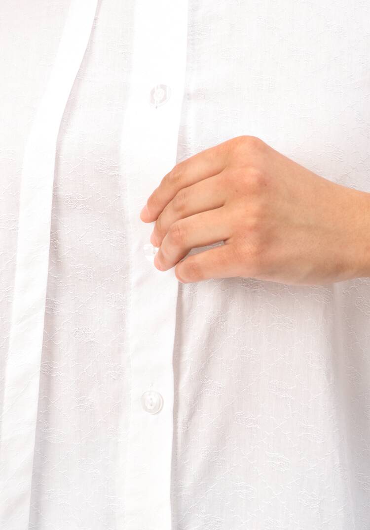 Блуза оригинального кроя с воланом шир.  750, рис. 6