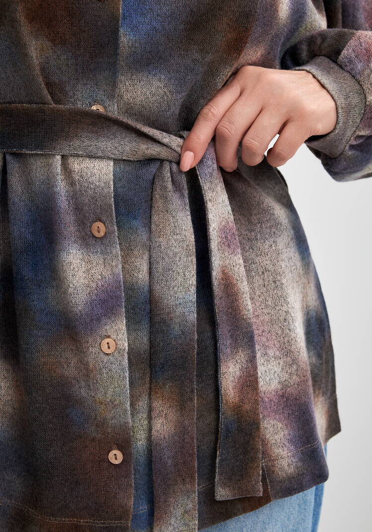 Блуза с принтом на пуговицах Ирида шир.  750, рис. 6