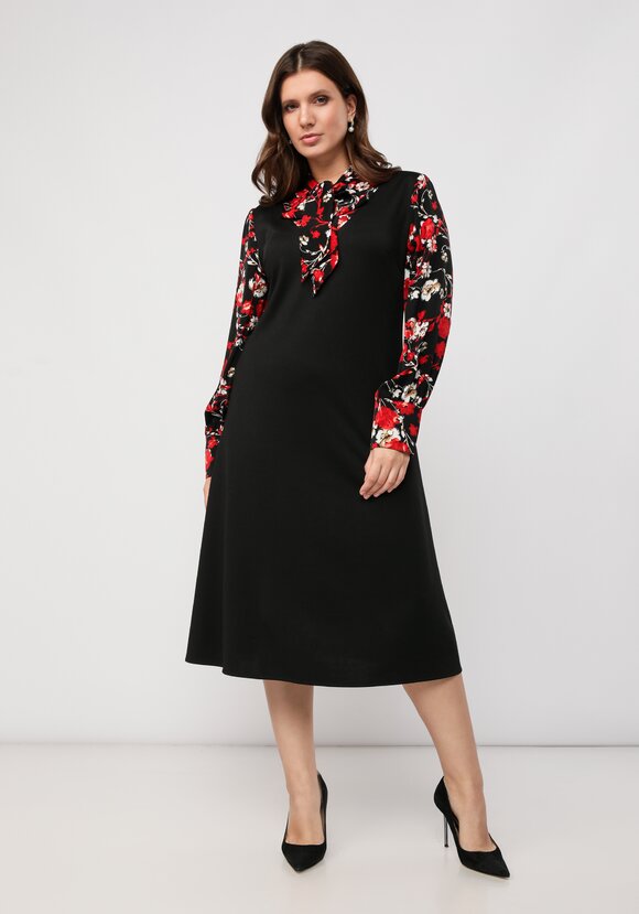 Платье с бантом Барбара шир.  580, рис. 1